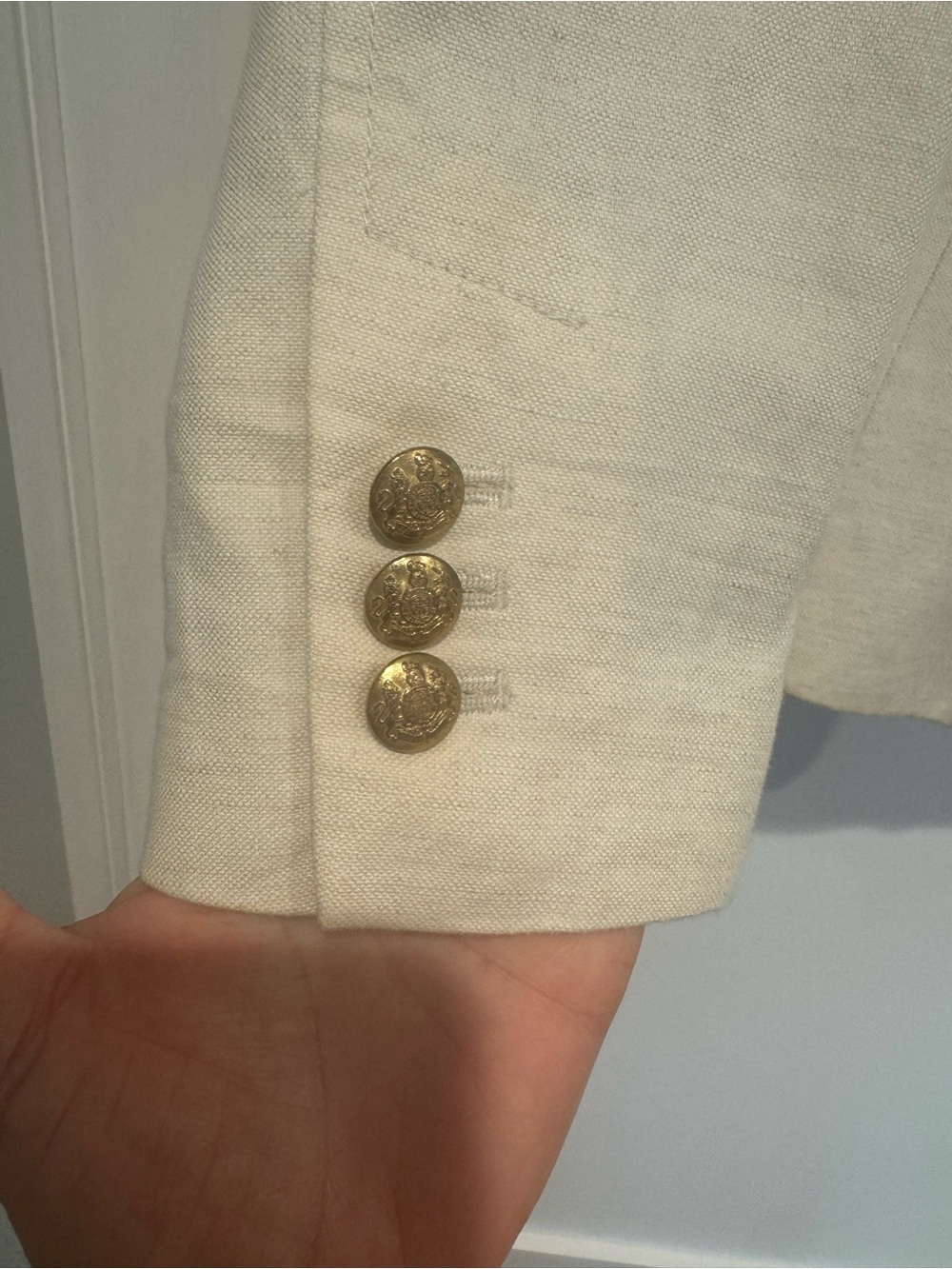 Banana Republic Cream Single-Button Tailored Blazer - Picture 10 of 11